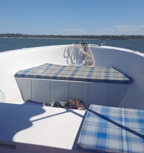 Mit dem Boot auf dem Wasser